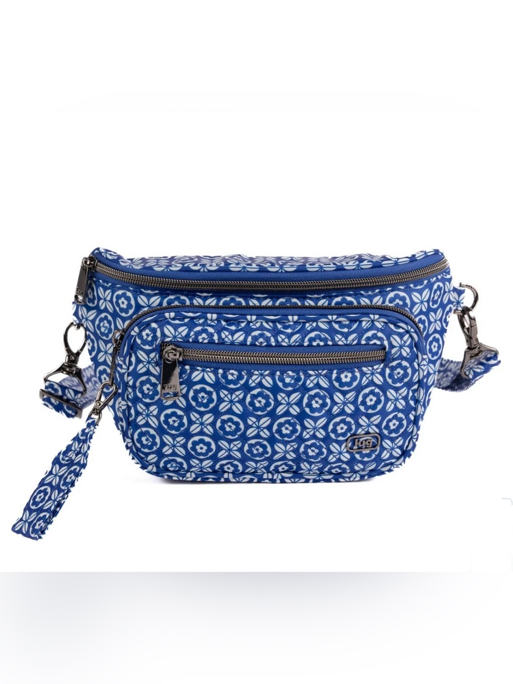 Lug Switchline Sling Bag in Floral Tile Blue